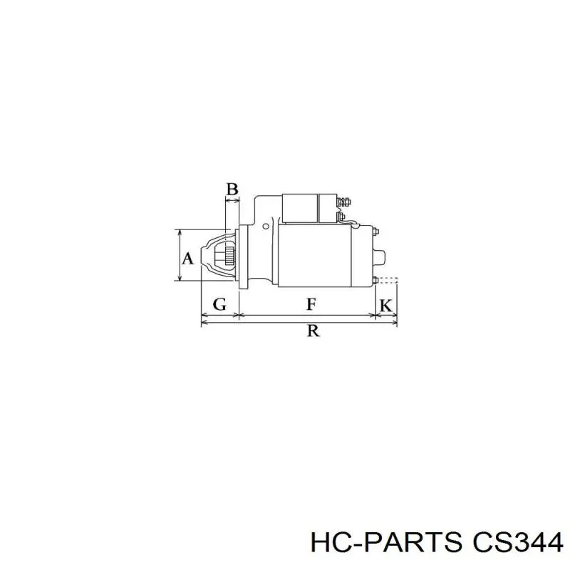 Стартер CS344 HC Parts