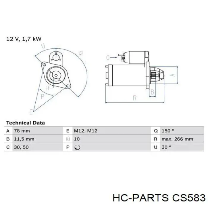 Купити CS583 HC Parts Стартер