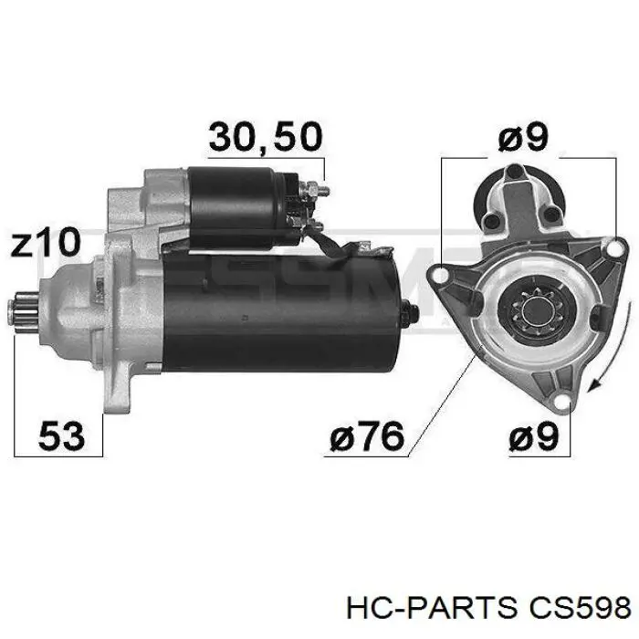 Стартер CS598 HC Parts