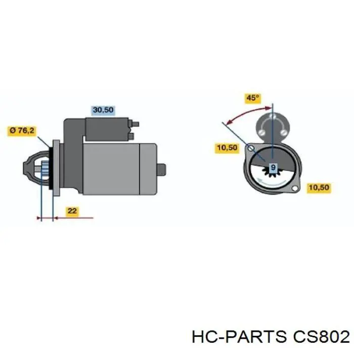 Купити CS802 HC Parts Стартер