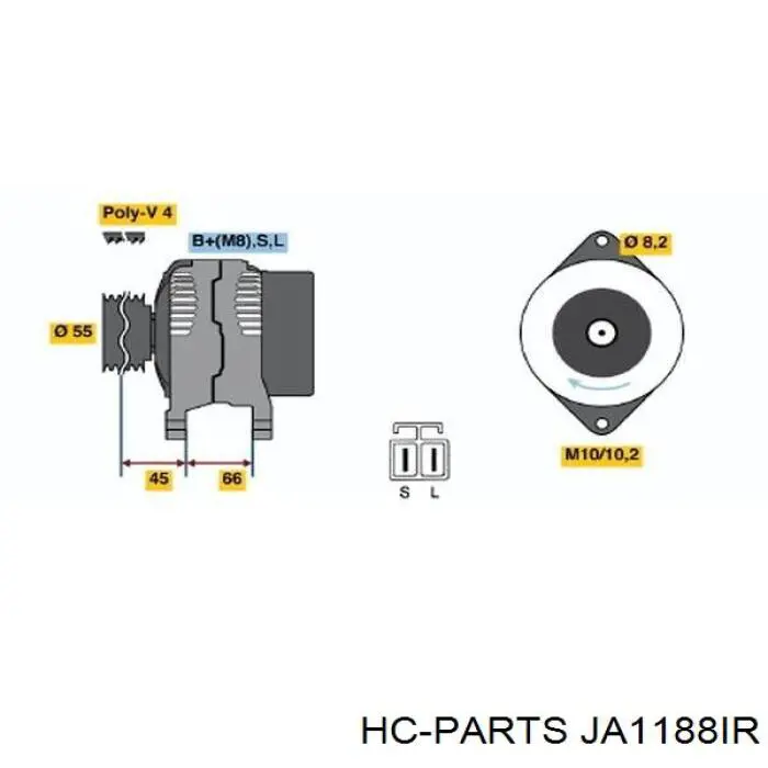Генератор BPE818300 Mazda