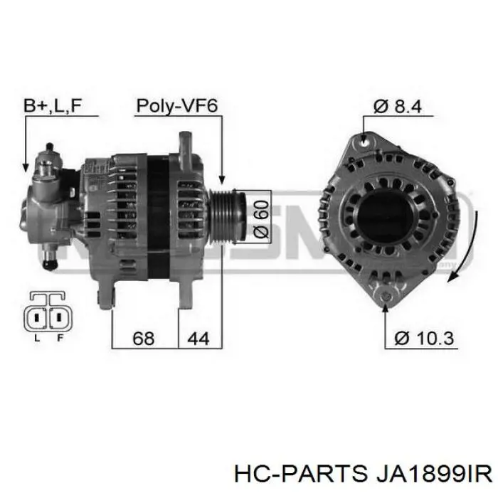 JA1899IR HC Parts генератор