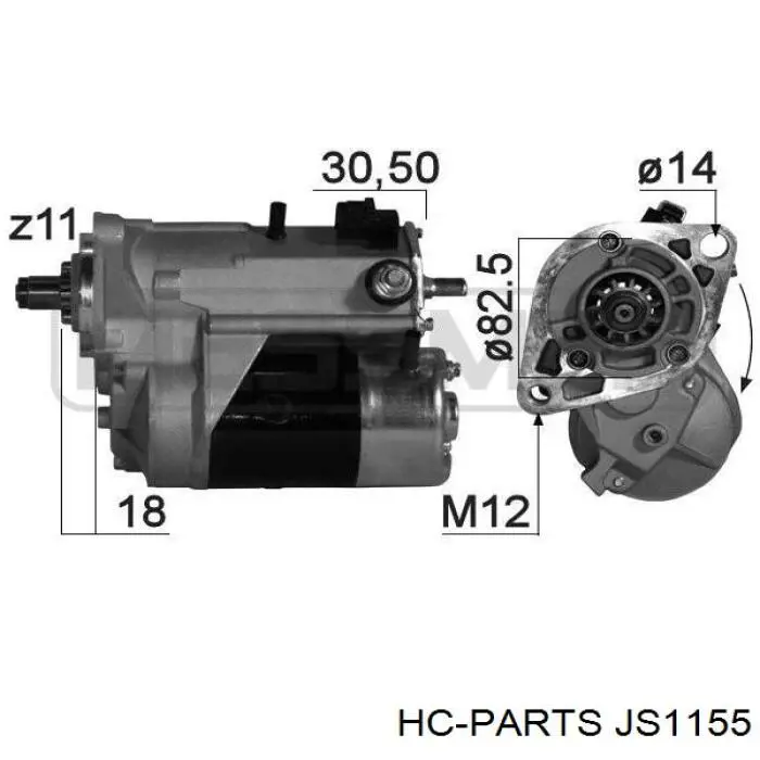 Стартер JS1155 HC Parts