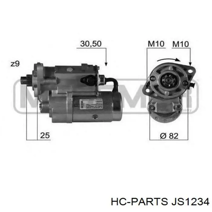 Стартер JS1234 HC Parts