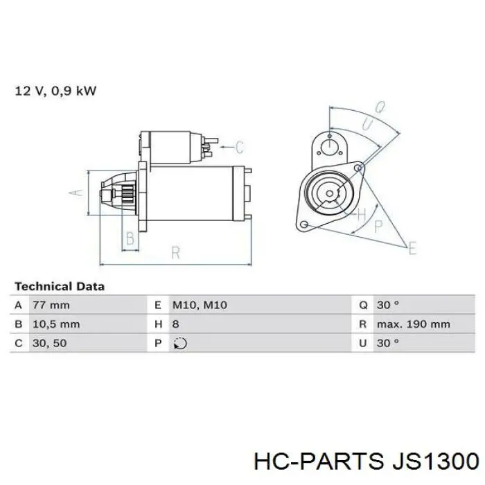 Купити JS1300 HC Parts Стартер