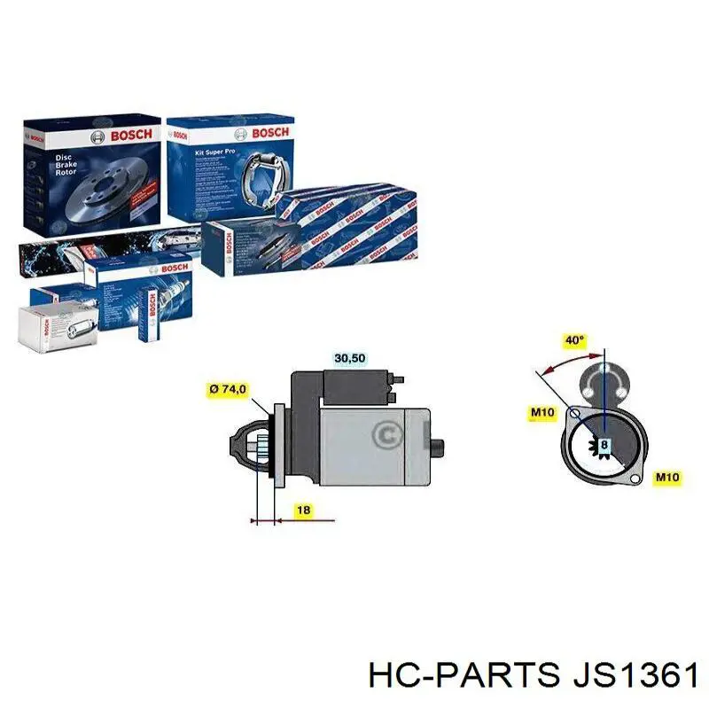 Стартер JS1361 HC Parts