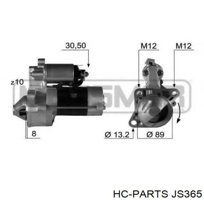 Стартер JS365 HC Parts