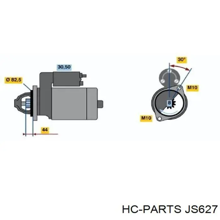 Стартер JS627 HC Parts