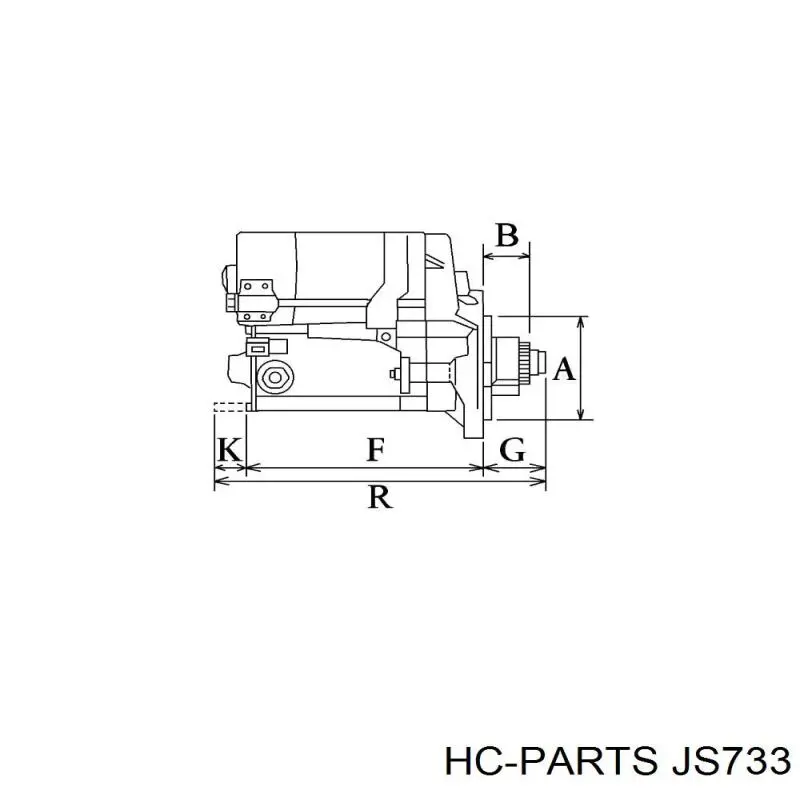 JS733 HC Parts Стартер двигуна