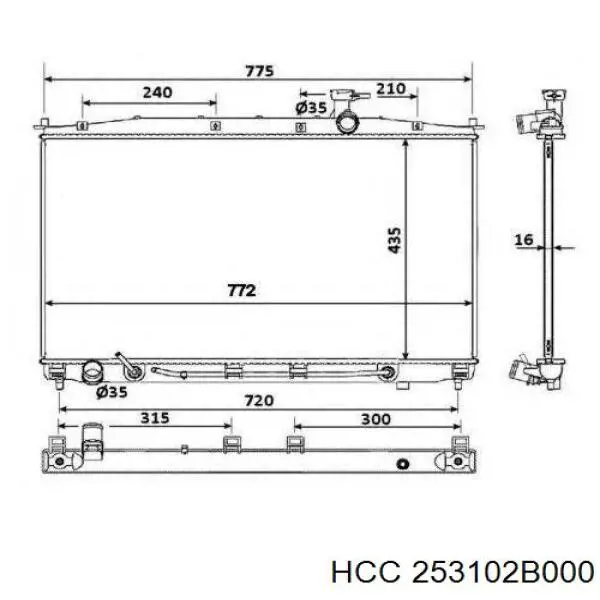 R12114 Sato Tech Радіатор охолодження двигуна