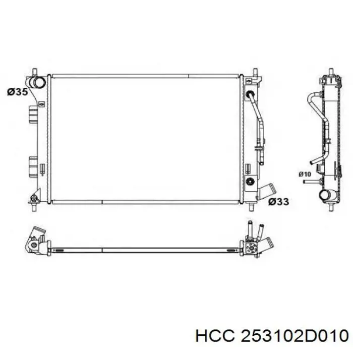 Радіатор 253102D010 HCC