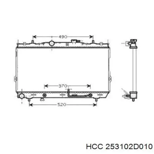 253102D010 HCC Радіатор охолодження двигуна
