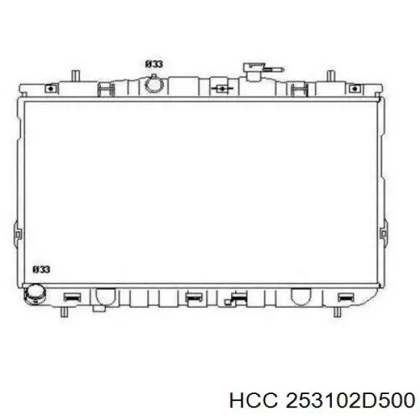 Радіатор основний HCC 253102D500 ціна, від 69.10 USD