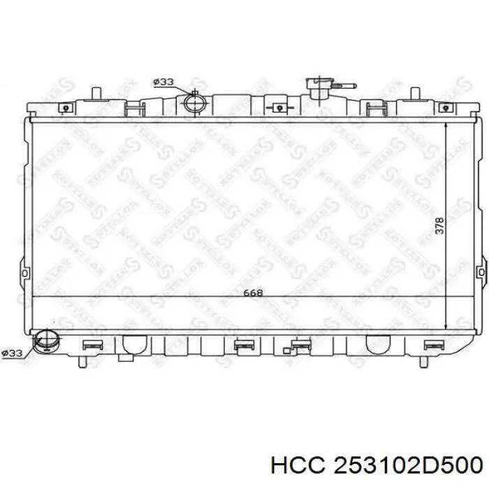 Купити 253102D500 HCC Радіатор двигуна