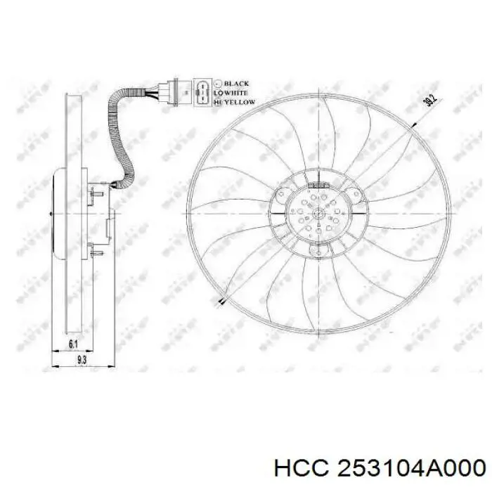Радіатор 253104A000 HCC