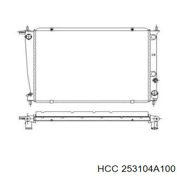 Купити 253104A100 HCC Радіатор двигуна