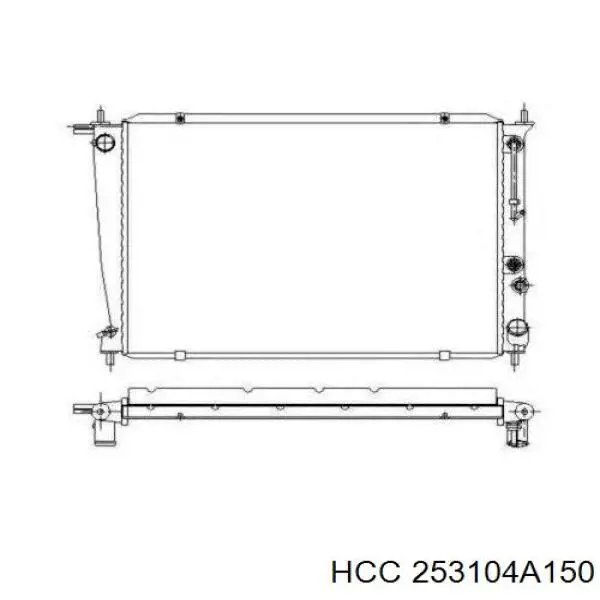 Купити 253104A150 HCC Радіатор двигуна