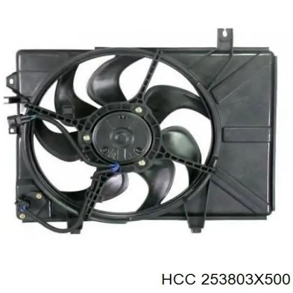 Купити 40C123W2 Polcar Дифузор радіатора охолодження, в зборі з двигуном і крильчаткою