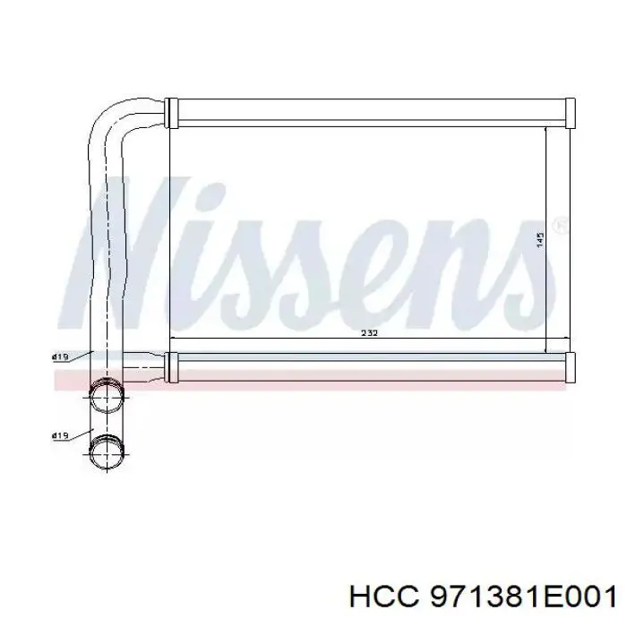 Радіатор пічки (обігрівача) 971381E001 HCC