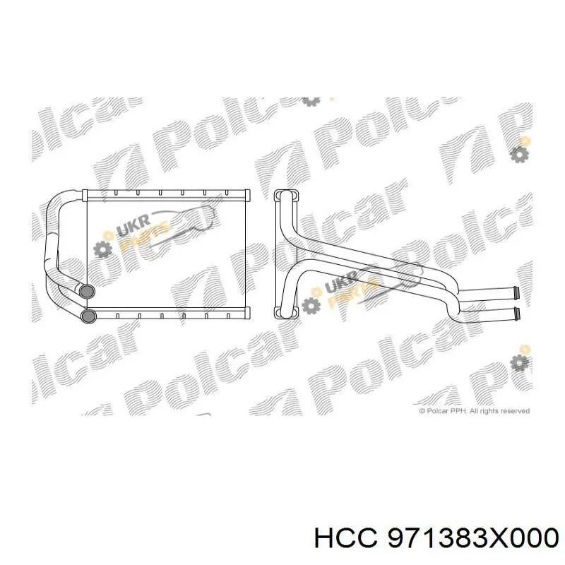 Радіатор пічки 971383X000 HCC
