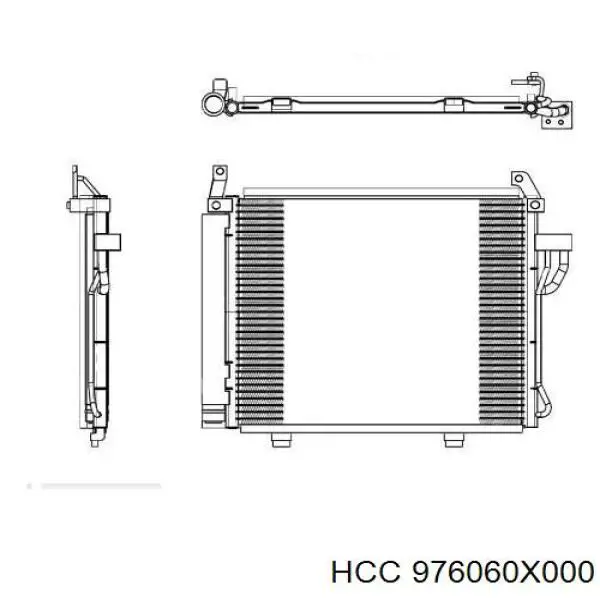 Радіатор кондиціонера Hyundai I10 (PA) (Хендай Ай 10)