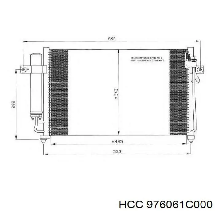 Купити 976061C200AT Hyundai/Kia Радіатор системи охолодження кондиціонера