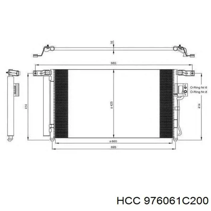 976061C200 HCC радіатор кондиціонера