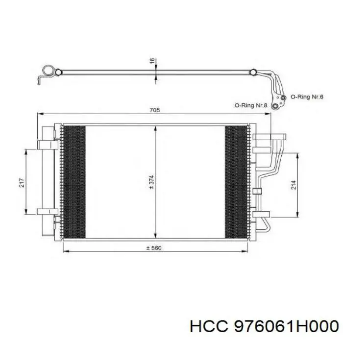 Радіатор кондиціонера CD811116C Koyo