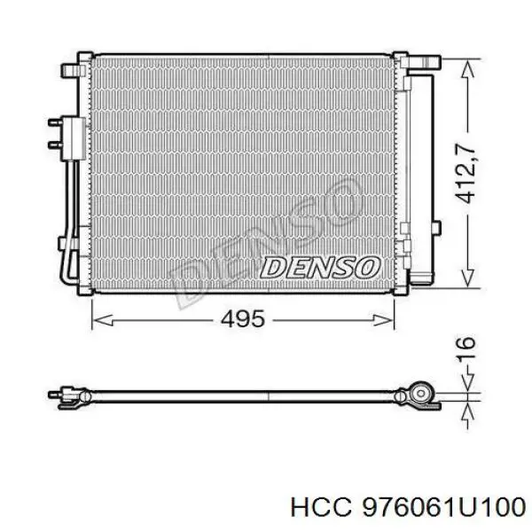 Конденсатор кондиціонера HCC 976061U100 ціна, від 77.20 USD