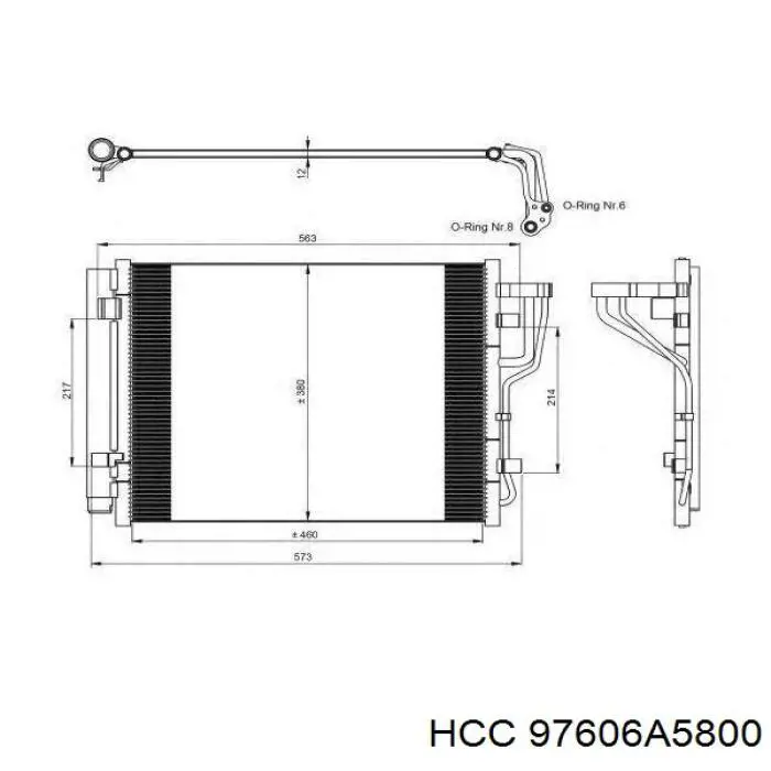 Купити 97606A5800 HCC Радіатор системи охолодження кондиціонера