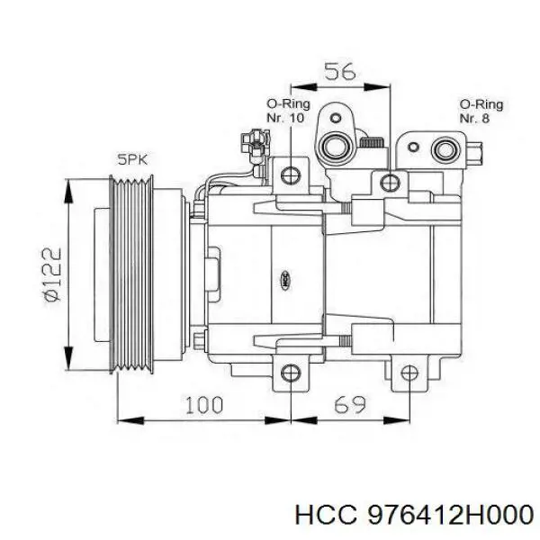 Муфта компресора кондиціонера на Hyundai Elantra (HD)
