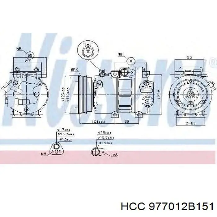 Компресор системи кондиціювання HCC 977012B151 ціна, від 273.38 USD