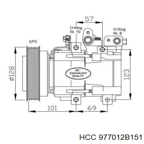 Купити F500MA5EB06 HCC Компресор кліматичної установки