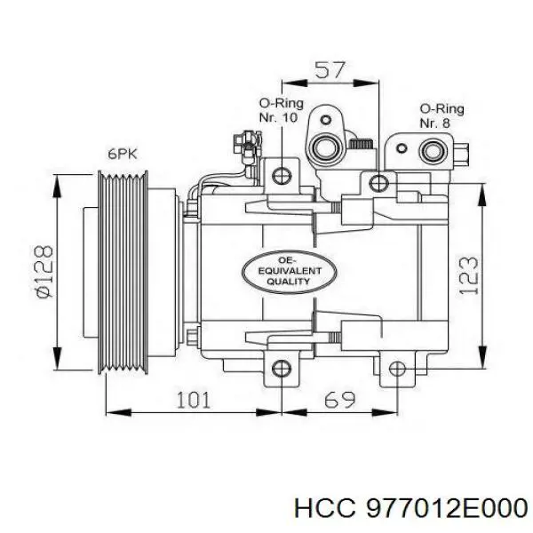 Компресор кондиціонера HC977012E000 Mando