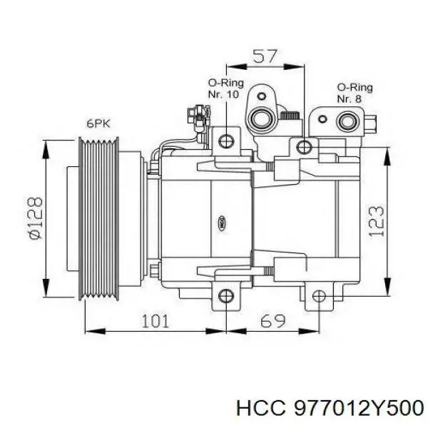 977012Y500 HCC компресор кондиціонера