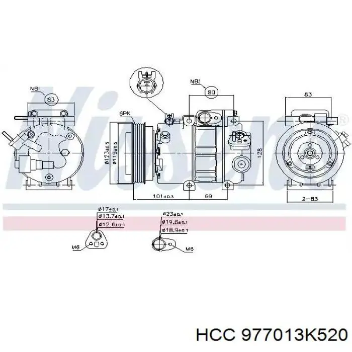 977013K520 HCC компресор кондиціонера