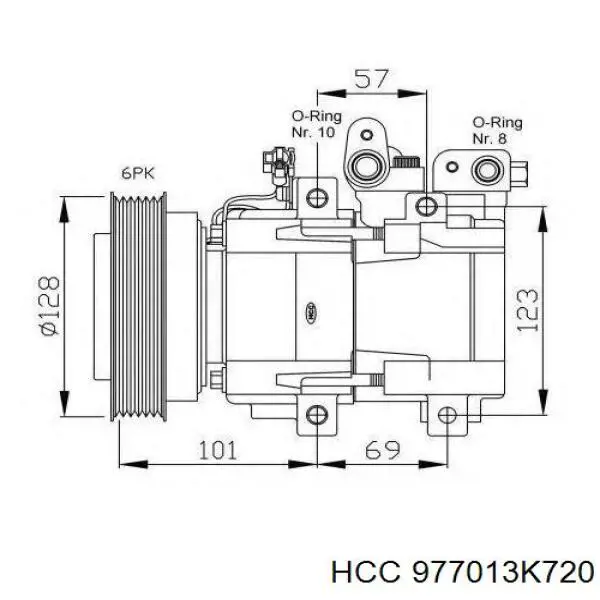 977013K720 HCC компресор кондиціонера