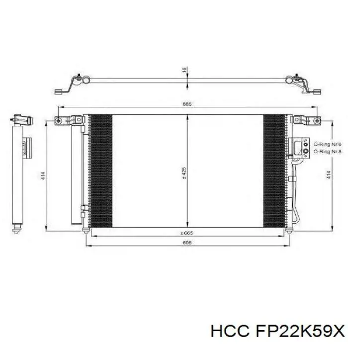 FP22K59X HCC радіатор кондиціонера