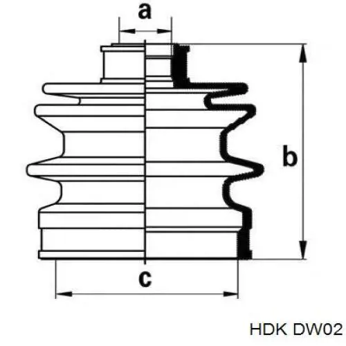 DW02 HDK шрус зовнішній передній