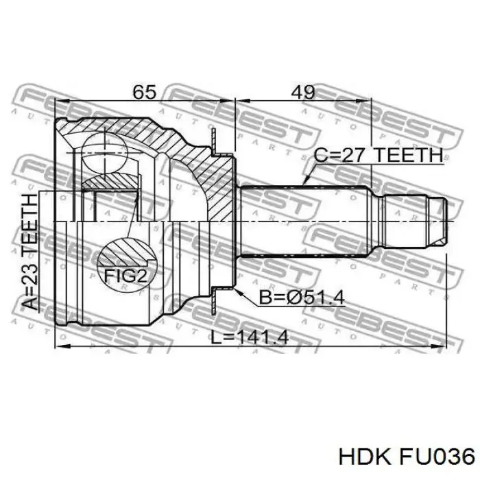  HDK FU036 ціна, від 47.38 USD