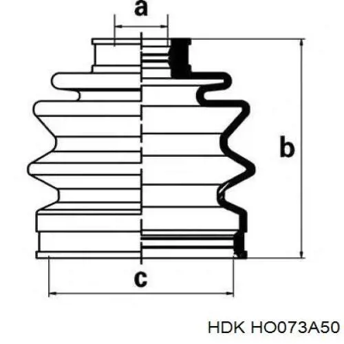 ШРУС зовнішній передній HO073A50 HDK