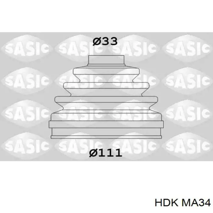 MA34 HDK шрус зовнішній передній, правий