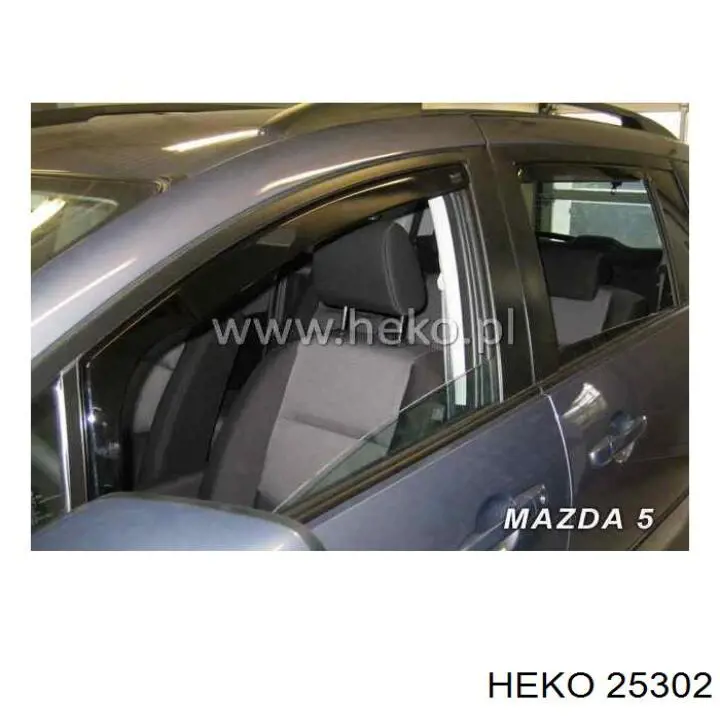 25302 Heko дефлектор-обтікач (вітровики на скло дверей, комплект 2 шт)