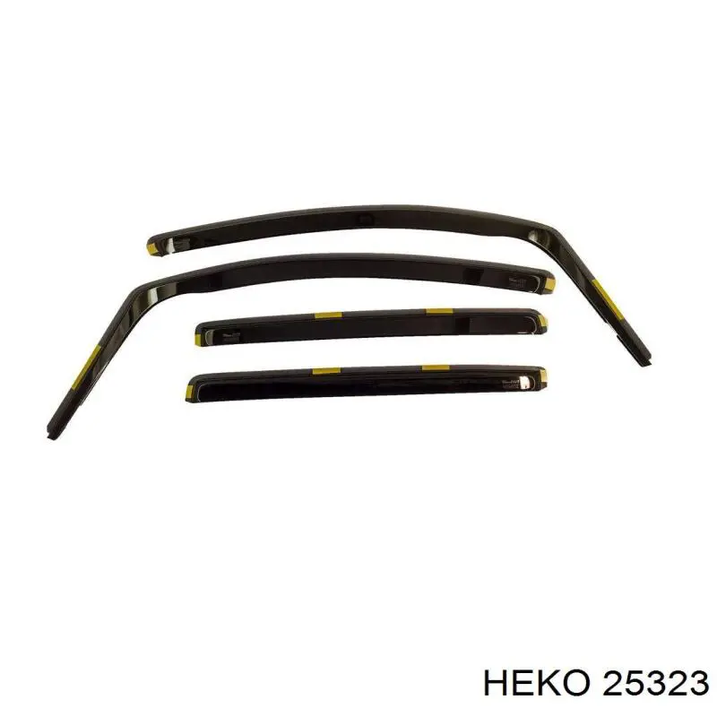 25323 Heko дефлектор-обтікач (вітровики на скло дверей, комплект 2 шт)