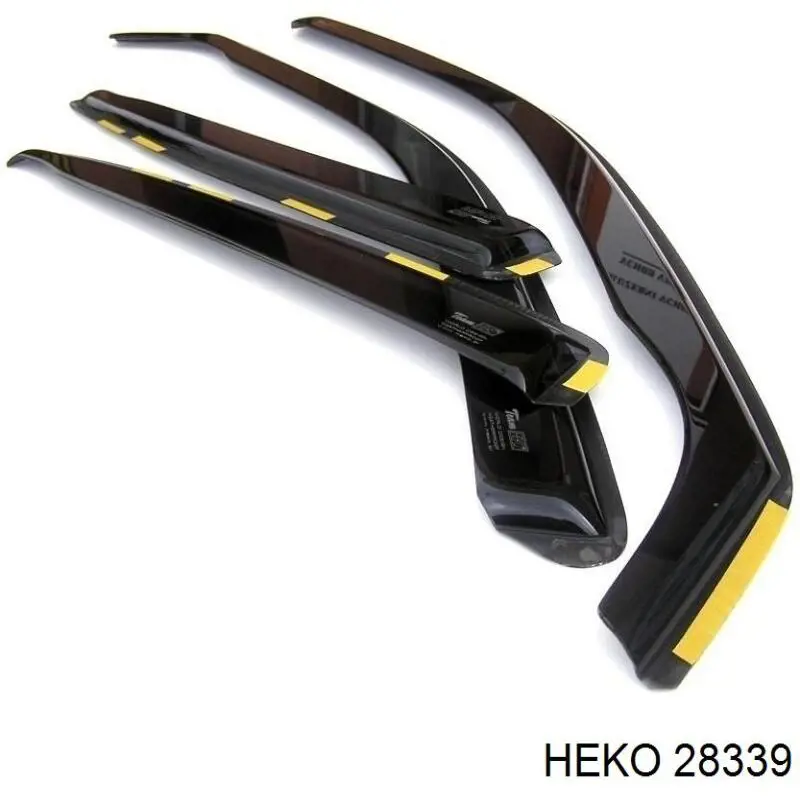 28339 Heko дефлектор-обтікач (вітровики на скло дверей, комплект 4 шт.)