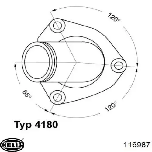 Купити 116987 HELLA Термостат в корпусі