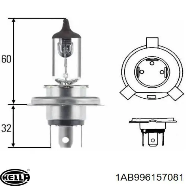 Купити 1AB996157081 HELLA Фара передня права