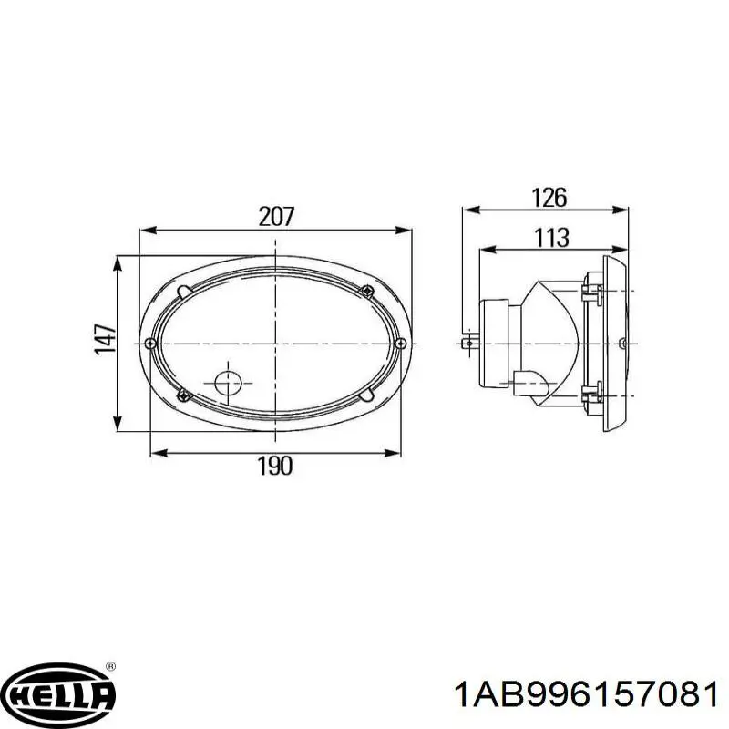 Фара правая HELLA 1AB996157081 ціна, від 88.81 USD