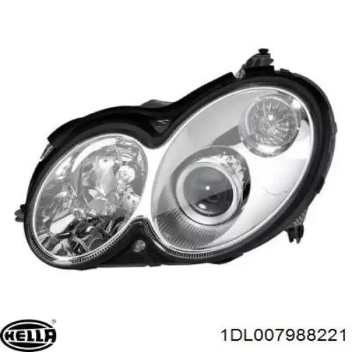 Купити 1DL007988221 HELLA Права блок фара