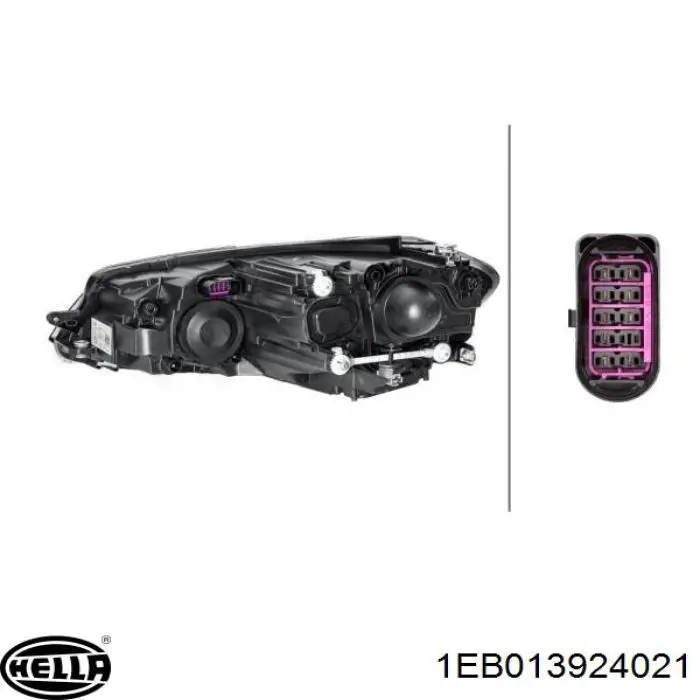 Купити 1EB013924021 HELLA Права блок фара